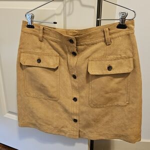 Banana Republic Tan Mini Skirt with Button Front